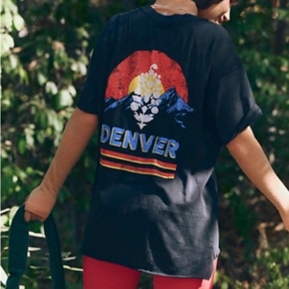 Free People Inspired Graphic Boyfriend Tunic - Picture 1 of 5